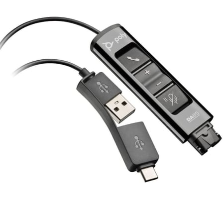 art_hp-pol-786c7aa_1 Adaptador QD USB Poly DA85 786C7AA/ QD Macho/ USB Macho - USB Tipo-C Macho