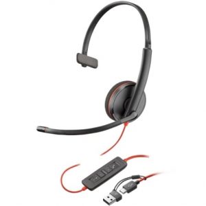 art_hp-pol-8x214aa_1 Auricular Poly Blackwire 3210 + Adaptador USB-C/A/ con Micrófono/ USB Tipo-C/ Negro