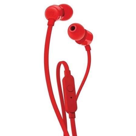 art_jbl-aur-t110red_1 Auriculares Intrauditivos JBL T110/ con Micrófono/ Jack 3.5/ Rojos