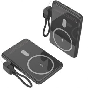 Powerbank 5000mAh Leotec LEPOWW20W5K/ 20W/ Wireless/ Negra/ Incluye Cable USB Tipo-C