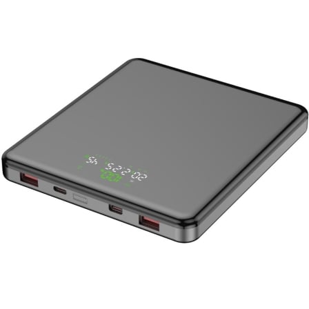 art_leo-bat-powbnk-100-20000-gy_1 Powerbank 20000mAh Leotec LEPOW100W20G/ 100W/ Gris/ Incluye Cable USB Tipo-C