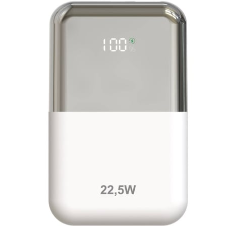 art_leo-bat-powbnk-22-5-10000-wh_1 Powerbank 10000mAh Leotec LEPOW22W10WS/ 22.5W/ Blanco y Plata/ Incluye Cable USB Tipo-C