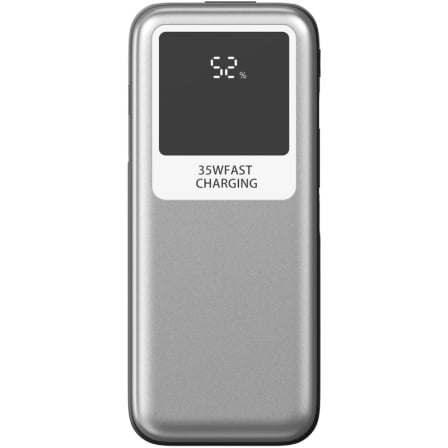 art_leo-bat-powbnk-35-10000-sv_1 Powerbank 10000mAh Leotec LEPOW35W10S/ 35W/ Plata y Gris/ Incluye Cable USB Tipo-C y Lightning