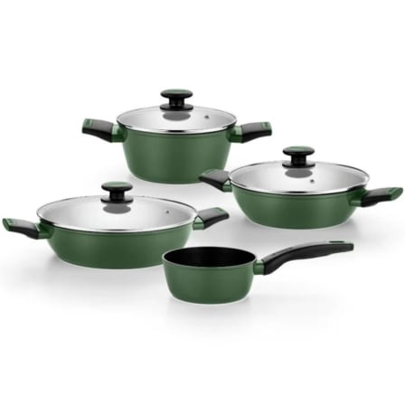 art_mon-bateria-m509900_1 Pack Batería de Cocina Monix Forest M509900/ Cazo Ø16cm/ Cacerolas bajas Ø24 - 28cm/ Cacerolas Ø20cm/ Acero Inoxidable/ Apta para Inducción