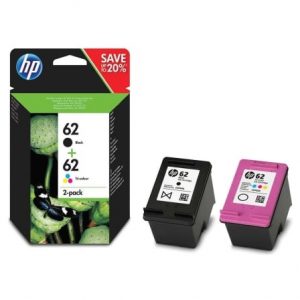 art_n9j71ae_1 Cartucho de Tinta Original HP nº62 Multipack/ Negro/ Tricolor
