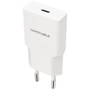 art_nan-carga-10-10-2027_1 Cargador de Pared Nanocable 10.10.2027/ 1xUSB Tipo-C/ 30W/ Blanco
