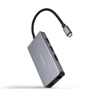 art_nan-hub-10-16-1009_1 Docking Tipo-C Nanocable 10.16.1009/ 3xUSB/ 2xHDMI 4K/ 1xRJ45/ 1xLector tarjetas/ 1xUSB Tipo-C PD/ Gris