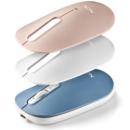 art_ngs-mou-shell-rb_1 Ratón Inalámbrico NGS Shell-RB/ Batería recargable/ Hasta 1600 DPI/ Azul/ Blanco/ Rosa