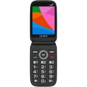 art_qub-tel-x-d340-4g-bk_1 Teléfono Móvil Qubo X-D340 4G para Personas Mayores/ Negro