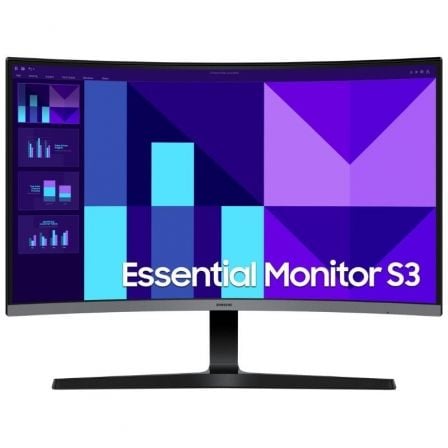 art_sam-m-s27d392gau_1 Monitor Profesional Curvo Samsung Essential S3 S39GD S27D392GAU 27"/ Full HD/ Negro y Plata