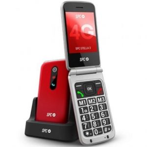 art_spc-tel-stella-3-rd_1 Teléfono Móvil SPC Stella 3 para Personas Mayores/ 4G/ Rojo