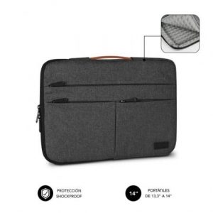 art_sub-funda-ap360-14-dgy_1 Funda Subblim Air Padding 360 Sleeve para Portátiles hasta 14"/ Gris Oscuro
