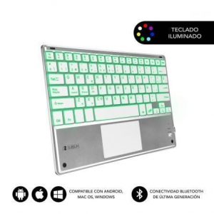 art_sub-tec-smbt50_1 Teclado Compacto Inalámbrico Subblim SMBT50/ Plata