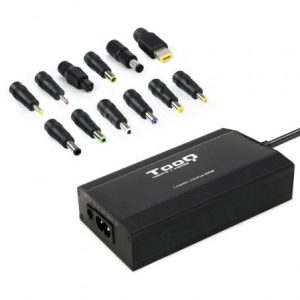Cargador de Portátil TooQ TQLC-100BS01M/ 1xUSB/ 100W/ Manual/ 12 Conectores/ Voltaje 12-24V