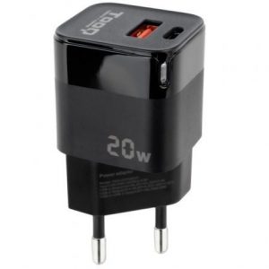 art_too-carga-tqwc-qcpd20_1 Cargador de Pared TooQ TQWC-QCPD20/ 1xUSB Tipo-C/ 1xUSB/ 20W