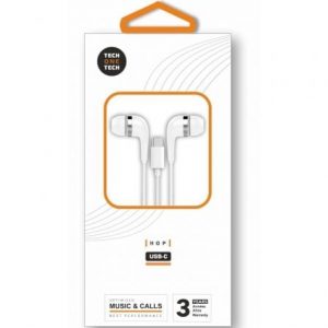 art_tot-aur-tec1304_1 Auriculares Intrauditivos Tech One Tech earTECH TEC1304/ con Micrófono/ USB Tipo-C/ Blancos