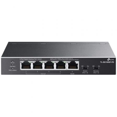 art_tpl-switch-tl-sg1005p-pd_1 Switch TP-Link TL-SG1005P-PD 5 Puertos/ RJ-45 1/ 2.5Gbps PoE
