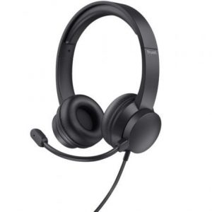 art_tru-aur-hs-150-bk_1 Auriculares Trust HS-150/ con Micrófono/ Jack 3.5/ Negros