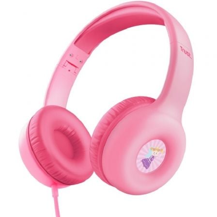 art_tru-aur-nouna-kids-pk_1 Auriculares Infantiles Trust Nouna Kids/ con Micrófono/ Rosas
