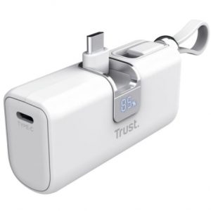 art_tru-bat-pacto-5000-wh_1 Powerbank 5000mAh Trust Pacto 26105/ 18W/ Blanca