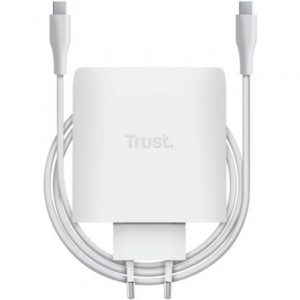 art_tru-carga-maxo-100w-2c-wh_1 Cargador de Pared GaN Trust Maxo 100W/ 2xUSB Tipo-C/ Incluye Cable USB Tipo-C/ 100W