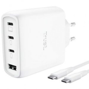 art_tru-carga-maxo-65w-wh-3c-1a_1 Cargador de Pared GaN Trust Maxo 65W 26068/ 3xUSB Tipo-C/ 1xUSB/ Incluye Cable USB Tipo-C/ 65W