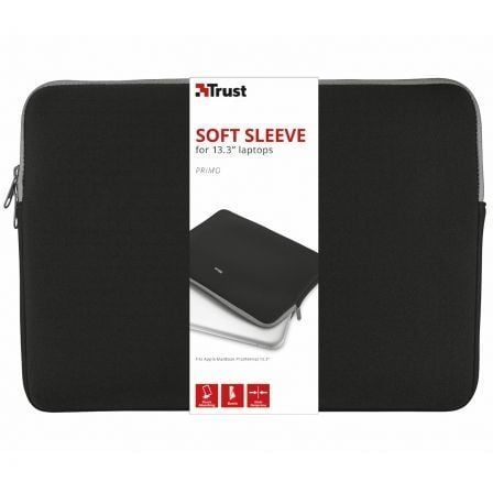 art_tru-funda-21251_1 Funda Trust Primo Soft Sleeve para Portátiles hasta 13.3"/ Negra