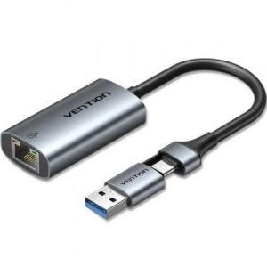 art_ven-adp-cfqhb_1 Adaptador USB/USB Tipo-C - RJ45 Vention CFQHB/ 1000Mbps