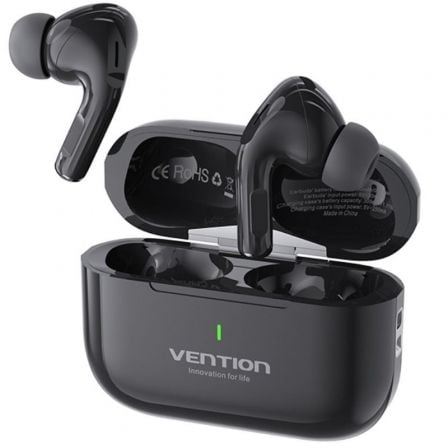 art_ven-aur-echo-lite-e11-bk_1 Auriculares Bluetooth Vention Echo Lite E11 con estuche de carga/ Autonomía 6h/ Negros