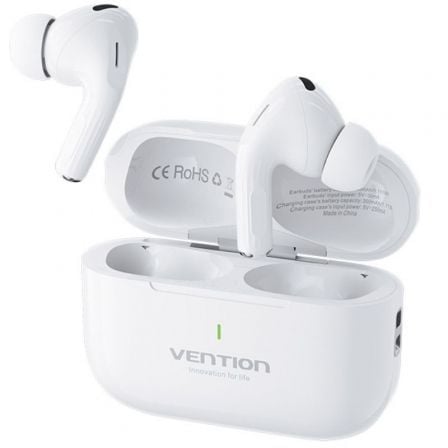 art_ven-aur-echo-lite-e11-wh_1 Auriculares Bluetooth Vention Echo Lite E11 con estuche de carga/ Autonomía 6h/ Blancos