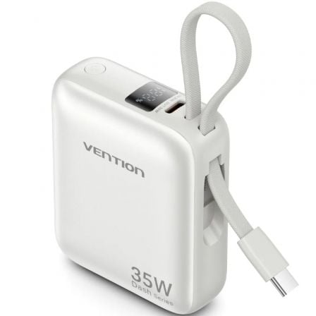 art_ven-bat-fhen0_1 Powerbank 10000mAh Vention FHEN0/ 35W/ Beige/ Incluye Cable USB Tipo-C