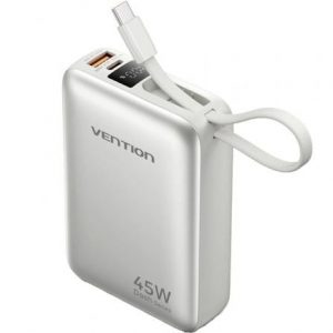 art_ven-bat-fhgn0_1 Powerbank 20000mAh Vention FHGN0/ 45W/ Beige/ Incluye Cable USB Tipo-C