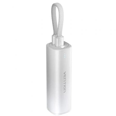 art_ven-bat-fhwm0_1 Powerbank 5000mAh Vention FHWM0/ 20W/ Gris/ Incluye Cable USB Tipo-C y Lightning