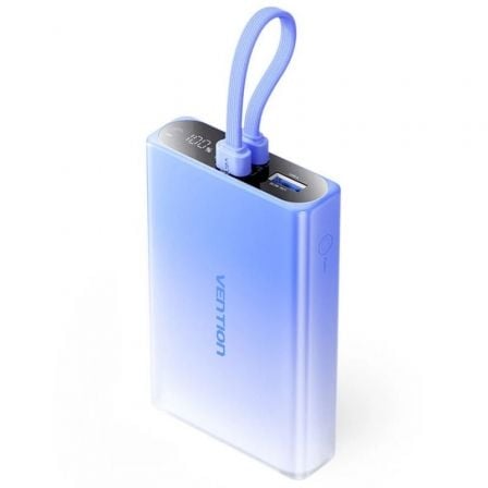 art_ven-bat-fhzl0_1 Powerbank 10000mAh Vention FHZL0/ 22.5W/ Azul/ Incluye Cable USB Tipo-C y Lightning
