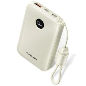 art_ven-bat-fkan0-c_1 Powerbank 10000mAh Vention FKAN0-C/ 22.5W/ Gris/ Incluye Cable USB Tipo-C