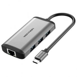 art_ven-dock-cnchb_1 Docking USB Tipo-C Vention CNCHB/ 1xHDMI 4K/ 3xUSB/ 1xUSB Tipo-C PD/ 1xRJ45/ Gris