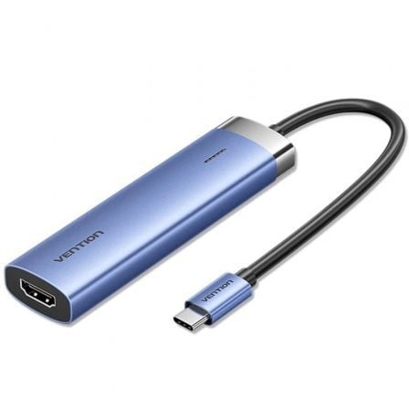 art_ven-dock-tgesb_1 Docking USB Tipo-C Vention TGESB/ 3xUSB/ 1xHDMI 4K/ 1xUSB Tipo-C PD/ Azul