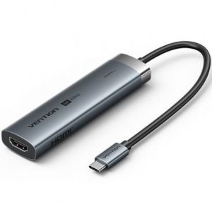 art_ven-dock-tgmhb_1 Docking USB Tipo-C Vention TGMHB/ 3xUSB/ 1xHDMI 4K/ 1xUSB Tipo-C PD/ Gris