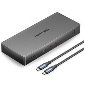 art_ven-dock-tpwh0_1 Docking USB Tipo-C Vention TPWH0/ 2xHDMI 4K/ 1xDisplayPort/ 3xUSB/ 2xUSB Tipo-C/ 1xUSB Tipo-C PD/ 1xRJ45/ 1xLector Tarjetas/ Gris