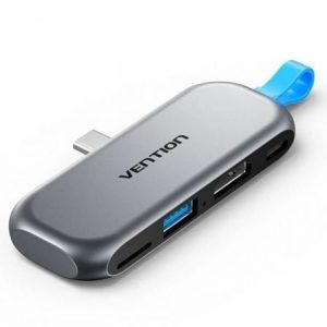art_ven-hub-thyh0_1 Docking Sin Cables USB Tipo-C Vention THYH0/ 1xUSB/ 1xHDMI/ 1xUSB Tipo-C PD/ 1xLector de Tarjetas/ Gris