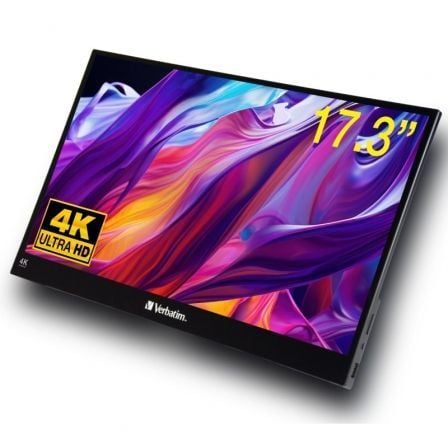 art_verb-m-pmt-17-4k_1 Monitor Portátil Táctil Verbatim PMT-17-4K 17.3"/ 4K/ Multimedia/ Negro
