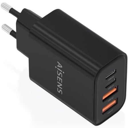 art_ais-carga-a110-1028_1 Cargador de Pared GaN Aisens A110-1028/ 2xUSB Tipo-C/ 2xUSB/ 32W/ Negro