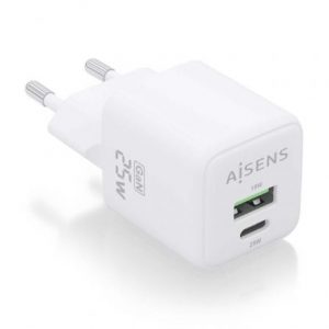art_ais-carga-asch-25w2p014-w_1 Cargador de Pared GaN Aisens ASCH-25W2P014-W/ 1xUSB Tipo-C/ 1xUSB/ 25W