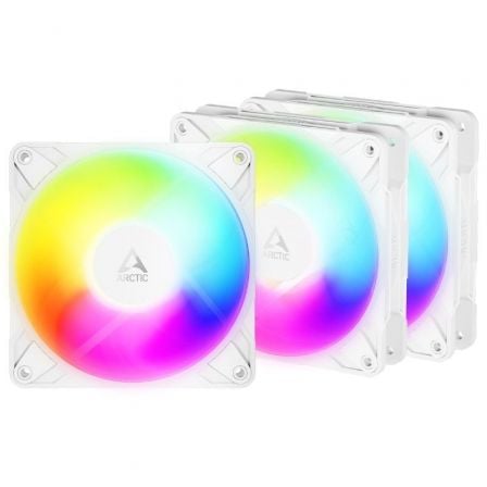 art_arct-ven-acfan00334a_1 Pack de 3 Ventilador Arctic P12 Pro Reverse A-RGB/ 12cm/ Blanco