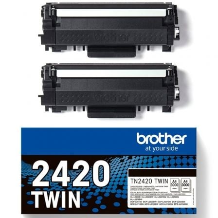 art_bro-tn-2420twin_1 Tóner Original Brother TN2420TWIN Multipack XL Alta Capacidad/ 2x Negro