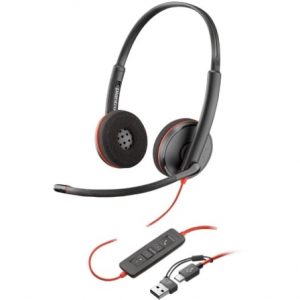 art_hp-pol-8x228aa_1 Auriculares Poly Blackwire 3220 + Adaptador USB-C/A/ con Micrófono/ USB Tipo-C/ Negro