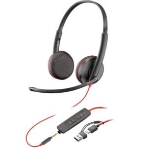 art_hp-pol-8x229aa_1 Auriculares Poly Blackwire 3225 + Adaptador USB-C/A/ con Micrófono/ Jack 3.5mm/ Negro
