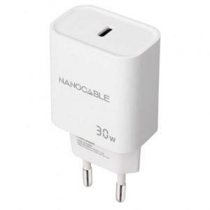 art_nan-carga-10-10-2009_1 Cargador de Pared Nanocable 10.10.2009/ 1xUSB Tipo-C/ 30W/ Blanco