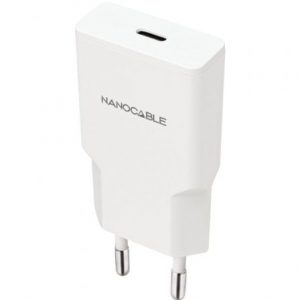 art_nan-carga-10-10-2021_1 Cargador de Pared Nanocable 10.10.2021/ 1xUSB Tipo-C/ 20W/ Blanco