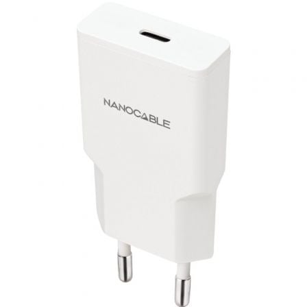 art_nan-carga-10-10-2021_1 Cargador de Pared Nanocable 10.10.2021/ 1xUSB Tipo-C/ 20W/ Blanco